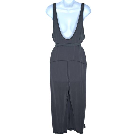 Lululemon 8 Ease of It All Jumpsuit Graphite Grey Belted Wide Leg Soft Comfort - Picture 3 of 11